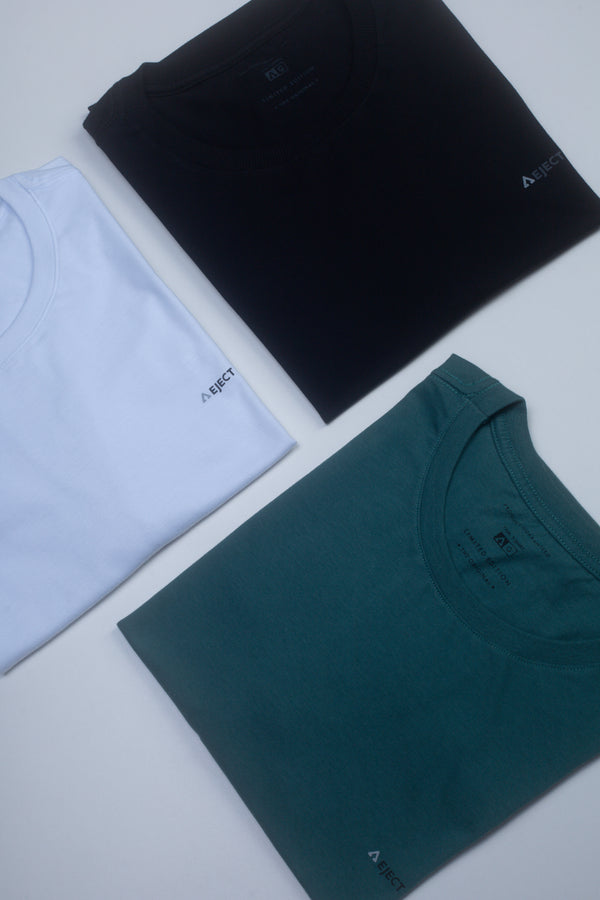 Combo de Camiseta Masculina Básica Tuquesa Neutro
